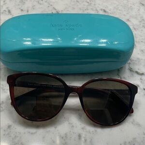 Kate Spade Brown Sunglasses with Blue Case